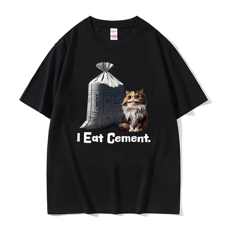 Funny Printed T-shirt Men And Women Fashion Round Neck Loose Short Sleeves