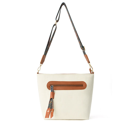 Fashionable Large-Capacity Printed Ribbon Tassel Shoulder Bag