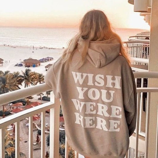 Printed Sweater With Loose Hooded Jacket And Pullover