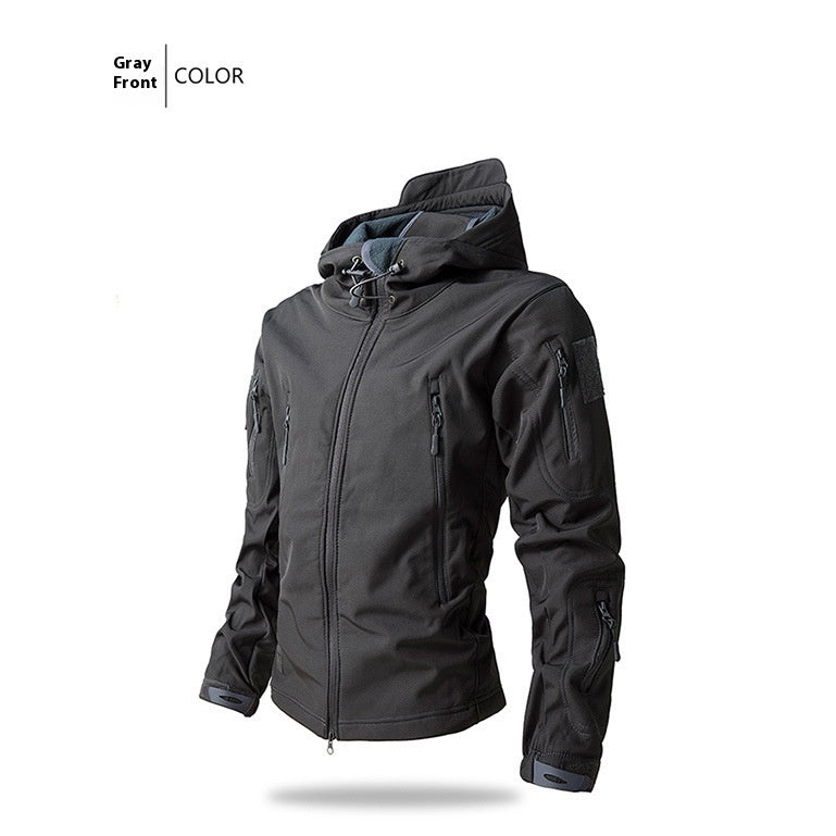 Outdoor Soft Shell Fleece Autumn And Winter Windproof, Waterproof And Breathable Warm Three-in-one Coat