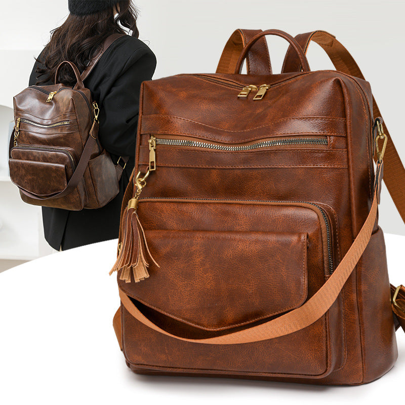 Retro Women's Backpack Large Capacity