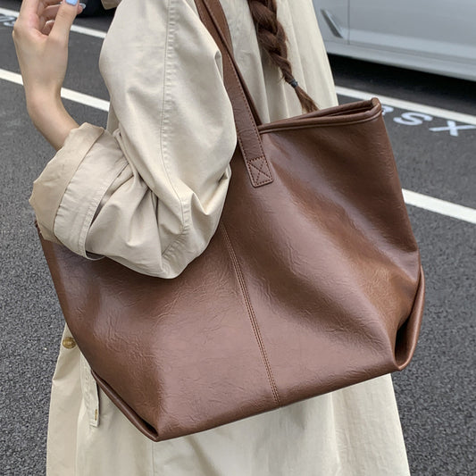 Fashionable Large-capacity Tote Bag Vintage And Casual
