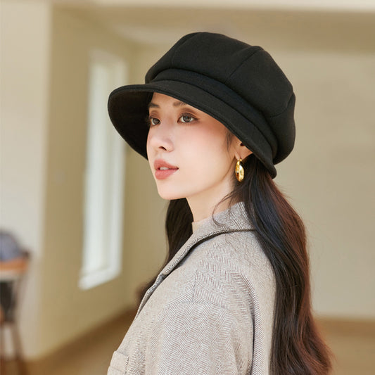 Temperament Solid Color Hat Fashion Literature