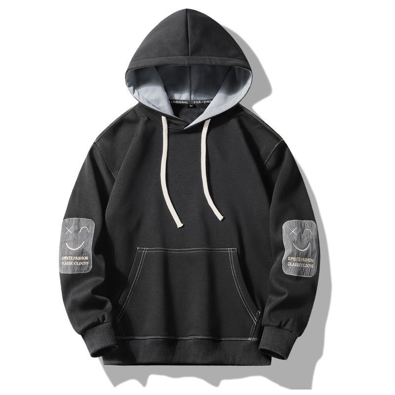 Mens Cotton Hoodie With Fleece Lining Loose Fit For Teens