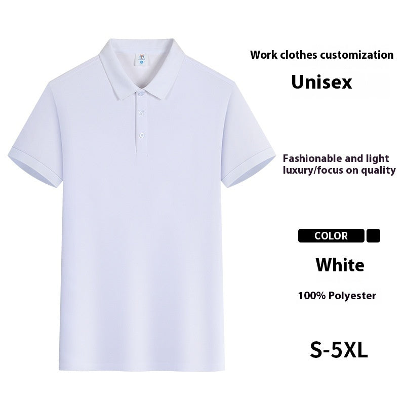 Solid Color Polo Shirt Ice Silk Lapel Short Sleeve