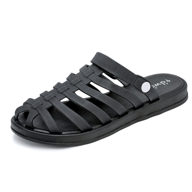 Fashion Simple Ladies Jelly Baotou Slippers