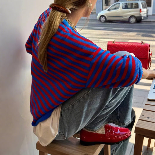 Leisure Simple Striped Long Sleeve