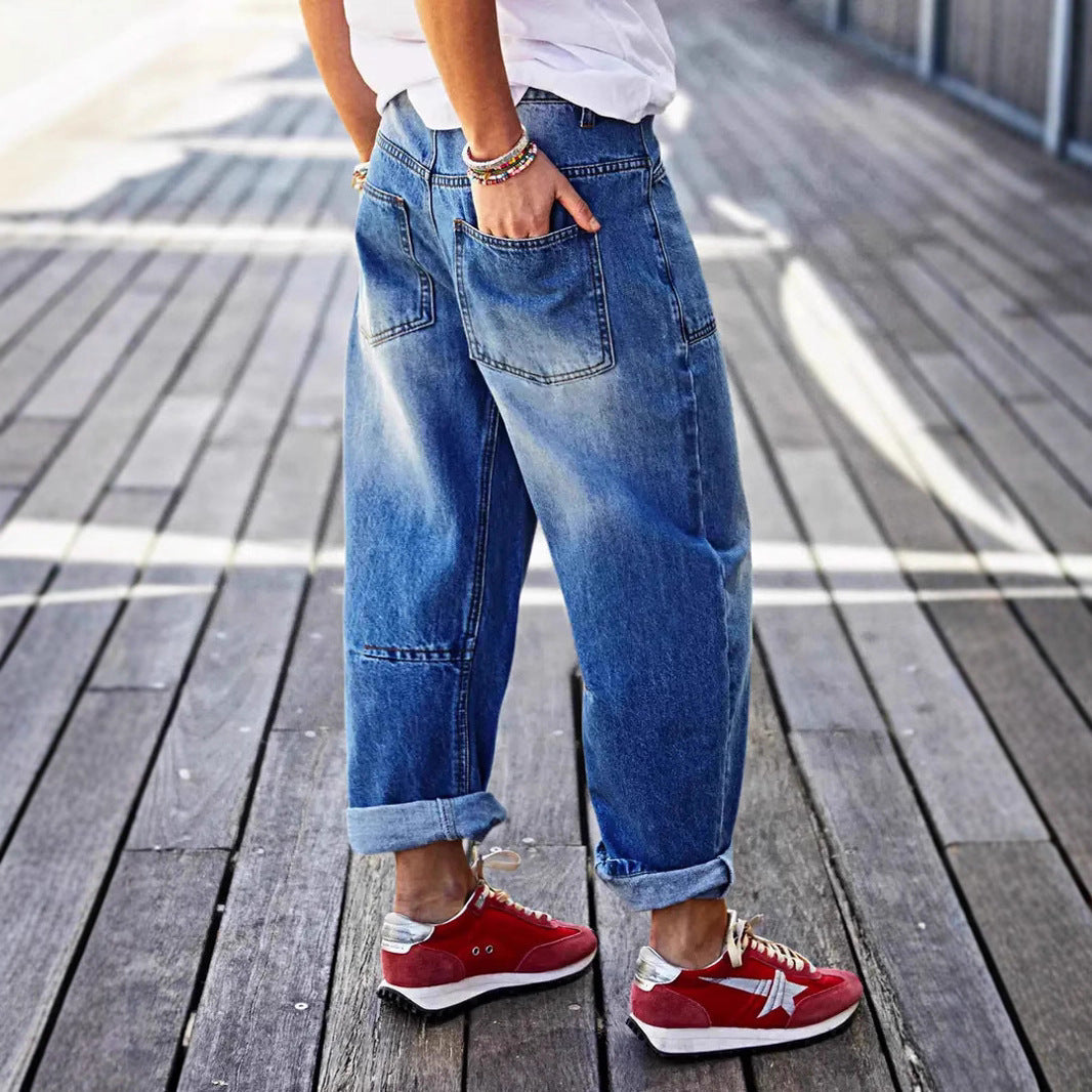 Mid-rise Boot-cut Cropped Denim Jeans
