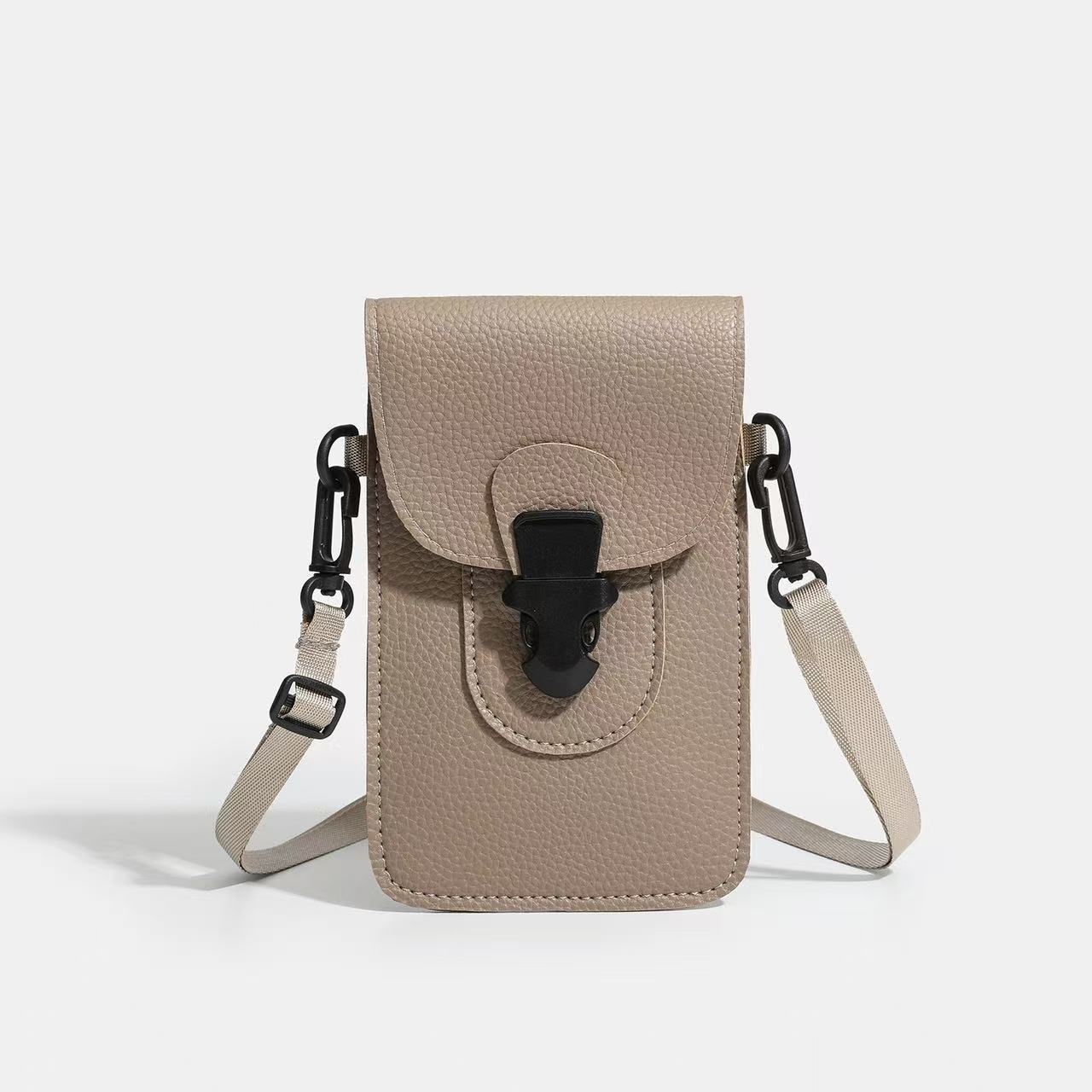Minimalist Unisex Lock-clasp Crossbody Mini Bag