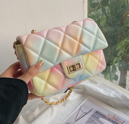 Versatile Messenger Bag Rhombus Chain Bag High Fashion