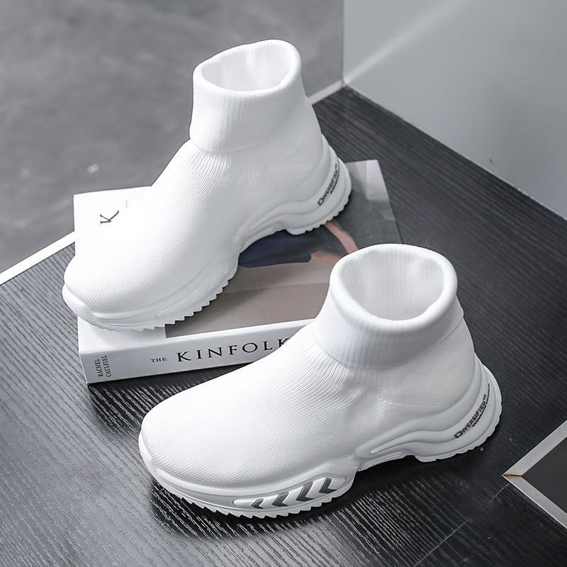 Breathable Single Boots Increase Women's Shoes Thick Sole