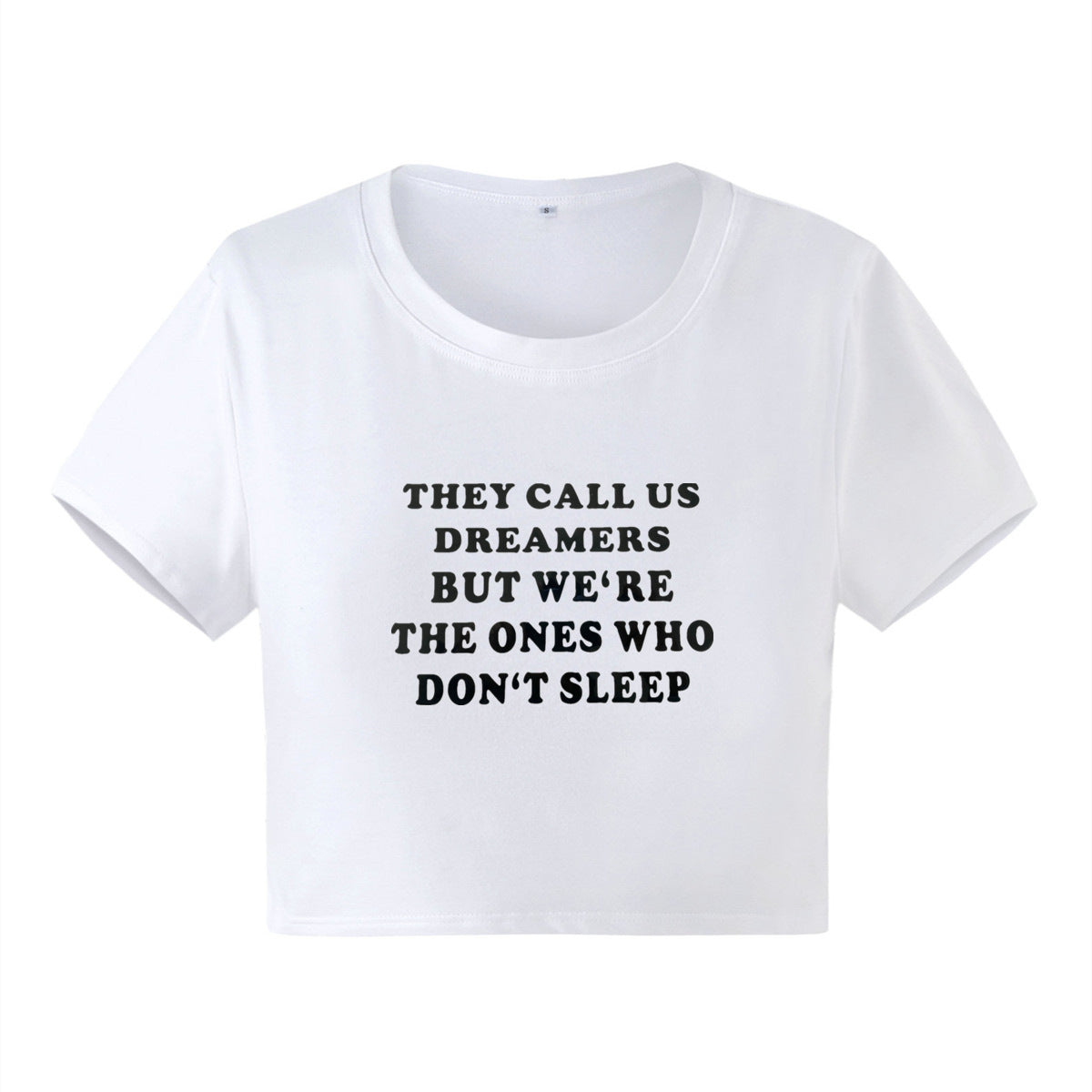 Spring And Summer New European And American Letter Print Fitted Short T-shirt Women's Top