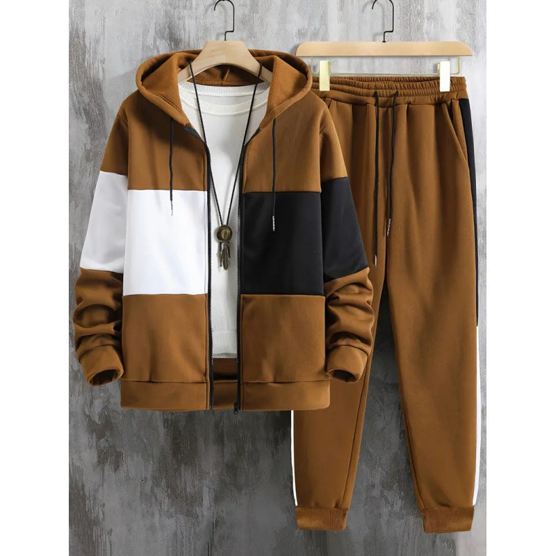 Mens AutumnWinter 3D Elephant-Print Long-Sleeve Hoodie Set