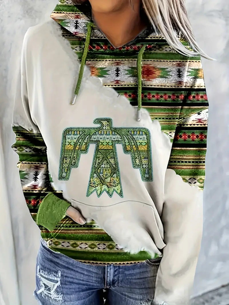 Women's Hoodie Fashionable Ethnic Style Casual Sports Hoodie