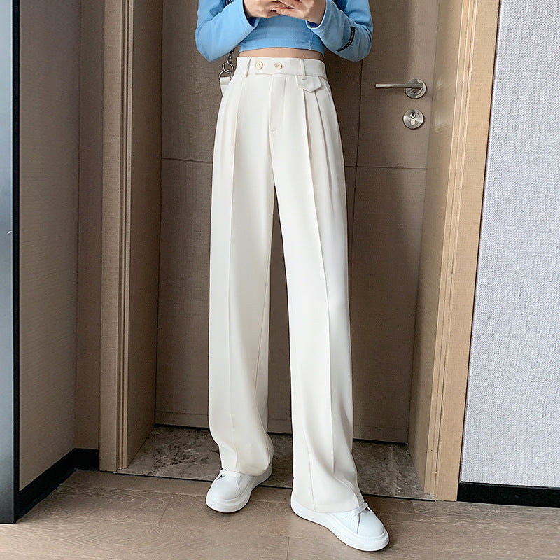 Spring And Summer New High Waist Sagging Trousers Female