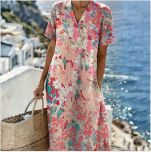 Casual Printed Temperament Long Skirt Girl
