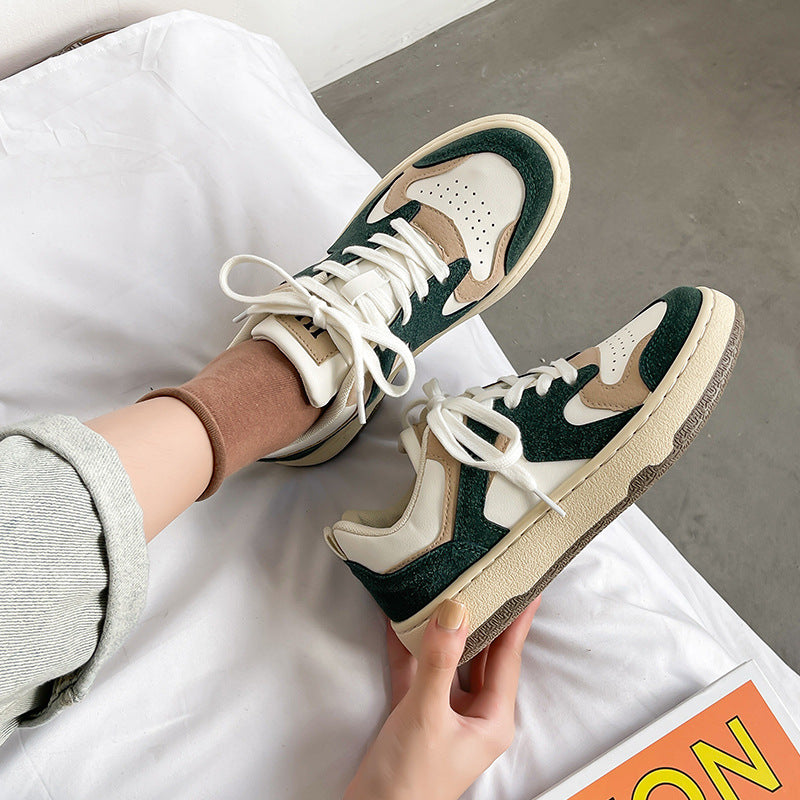 Student Casual All-match Niche Sneakers With Thick Soles