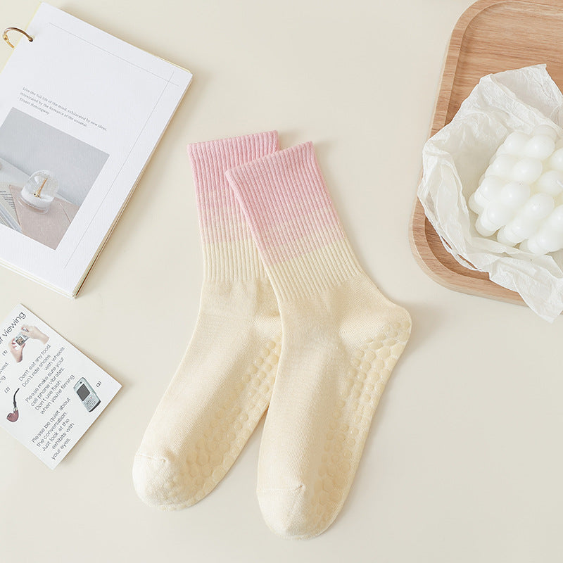 Gradient Yoga Socks Children's Professional Non-slip Autumn And Winter