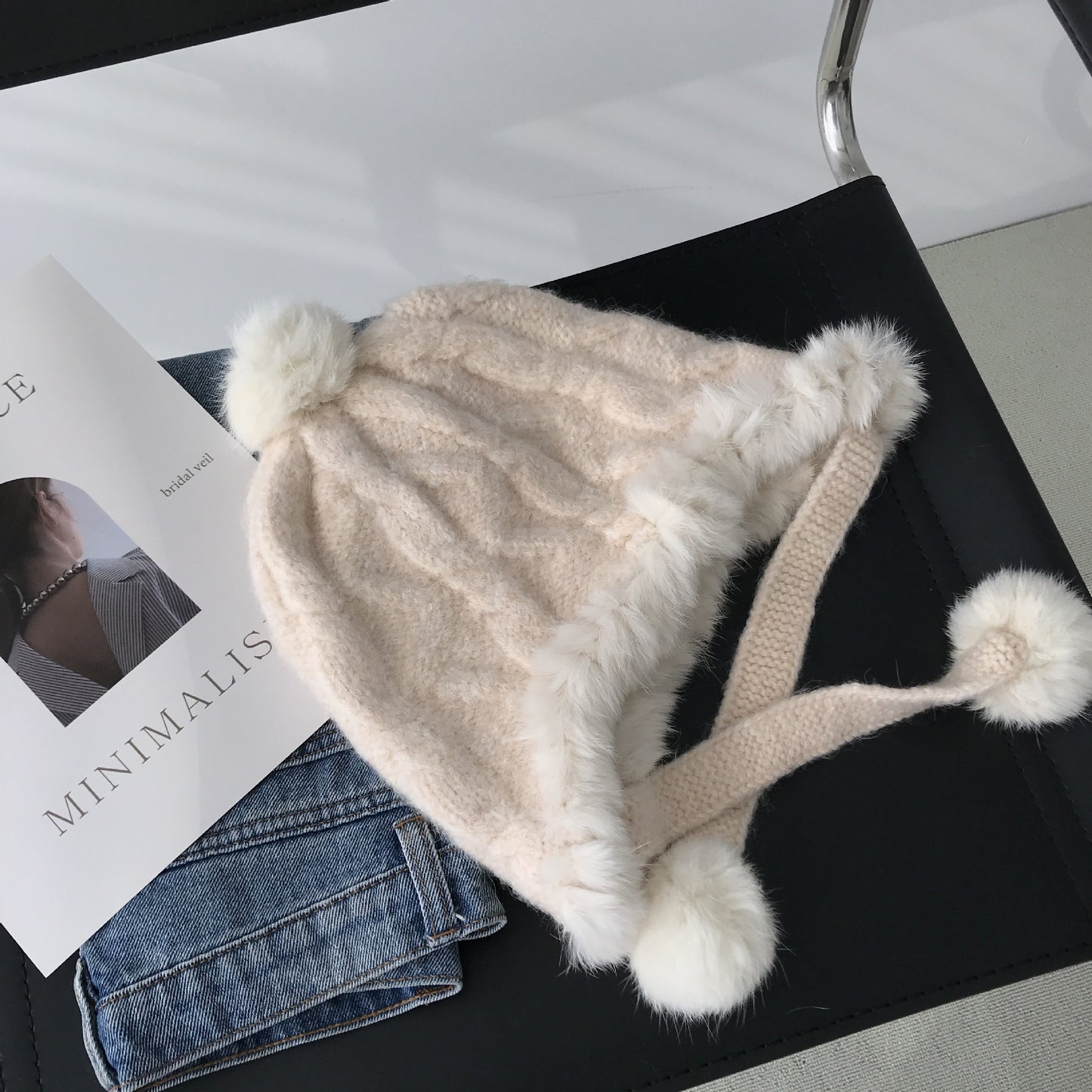 Gentle All-match Fleece Rabbit Fur Lei Feng Hat