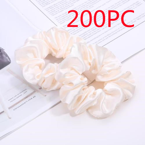 European And American Cloth Circle Head Rope Pure Color Headdress Hair Rope