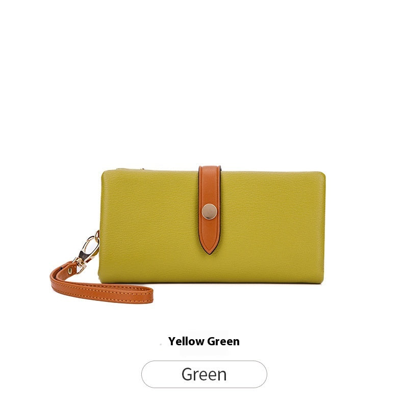 Women's Wallet Contrast Color Hasp Long Zipper Multi-functional Simple Fashion Clutch