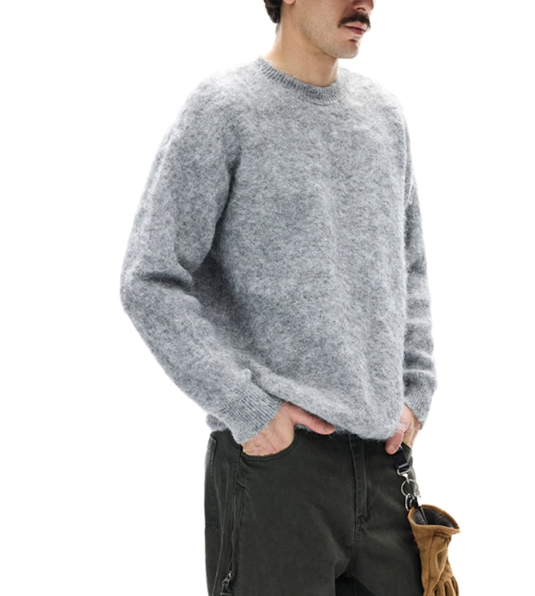 Men's Loose And Versatile Relaxed Laid-back Crewneck Knit Sweater
