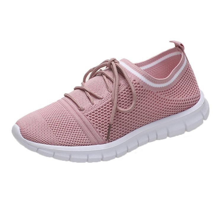 Pure Color Breathable Mesh Women's Single Shoes