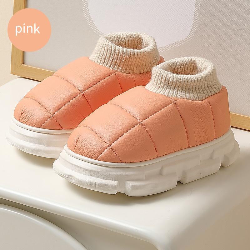 Poop Feeling Cotton Slippers Female Winter Indoor Home Non-slip