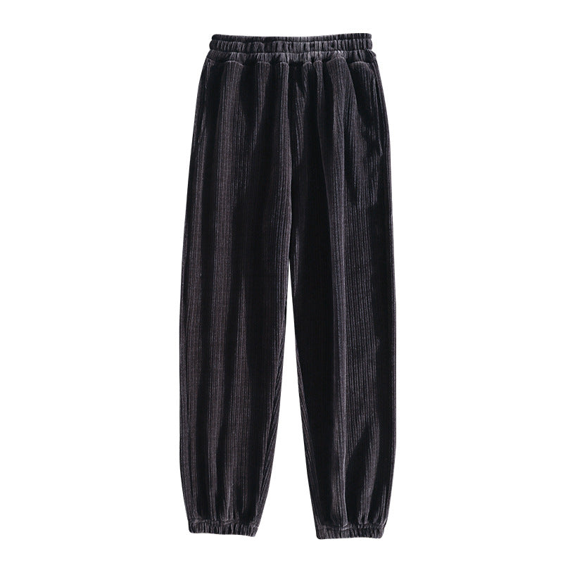 Padded Chenille Casual Corduroy Trousers