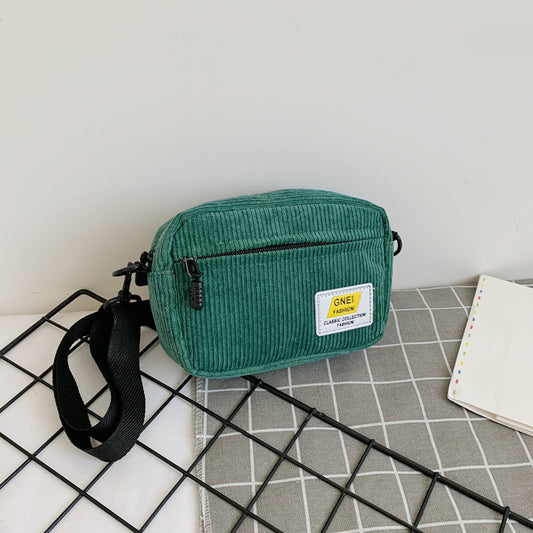 Broadband Messenger Retro Fleece Women's Canvas Small Bag