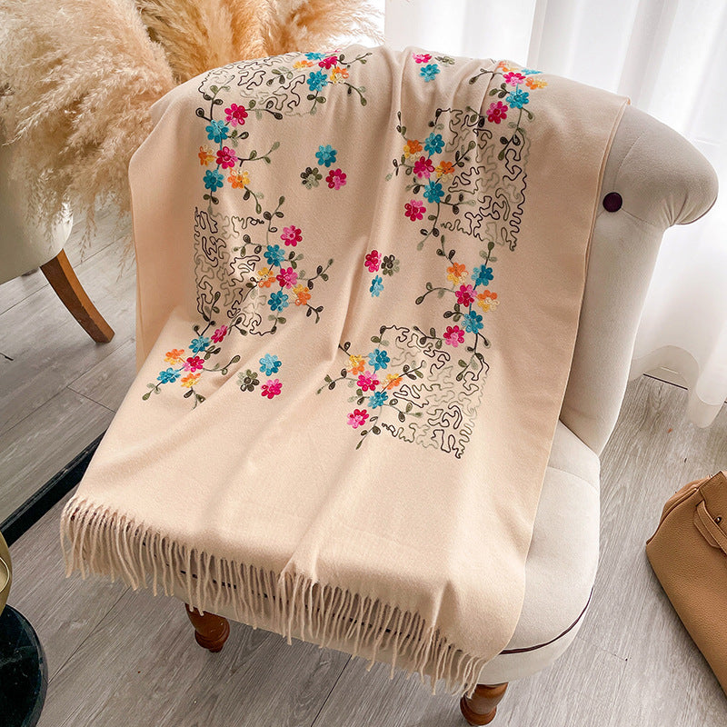 Women's Versatile Long Tassel Scarf