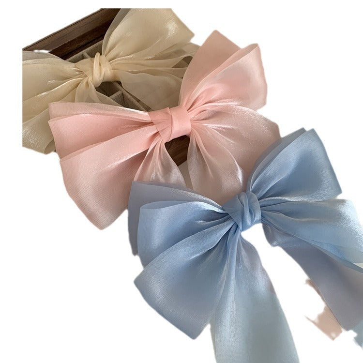 Female Sweet Desire Mesh Bow Hair Clip