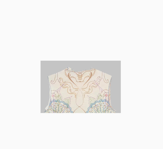 Ocean Printed Mesh Sleeveless Vest
