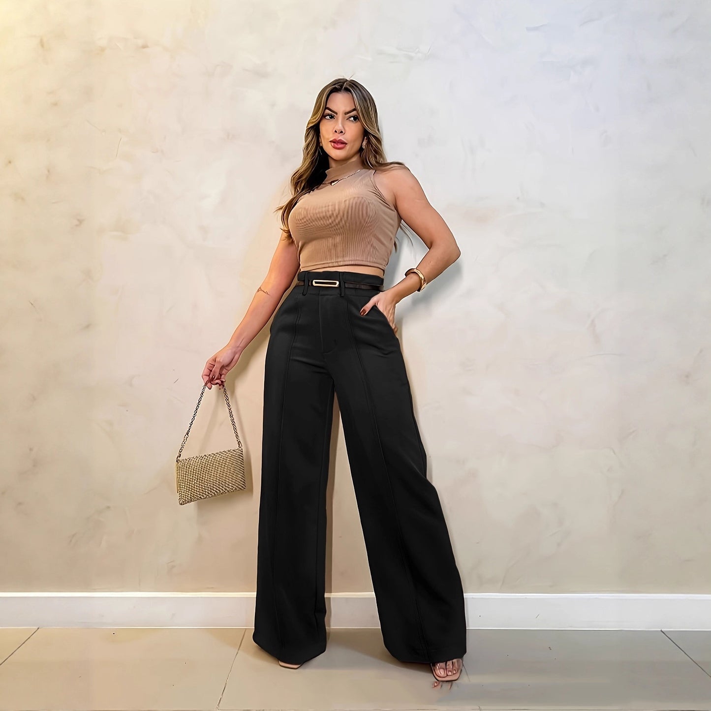 Small Casual Mopping Narrow Version Straight-leg Pants