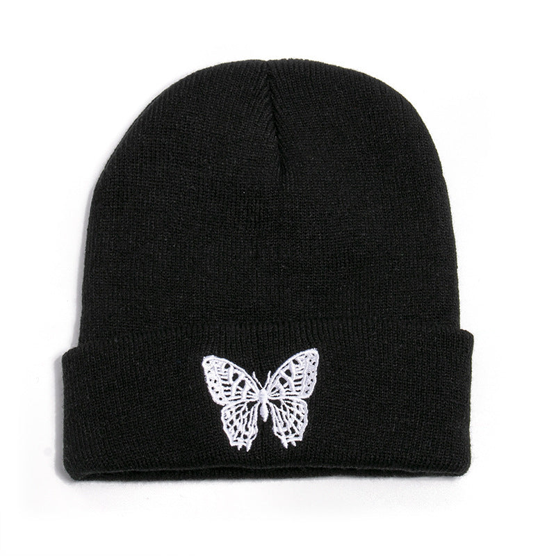 The New Butterfly Print Knitted Hat