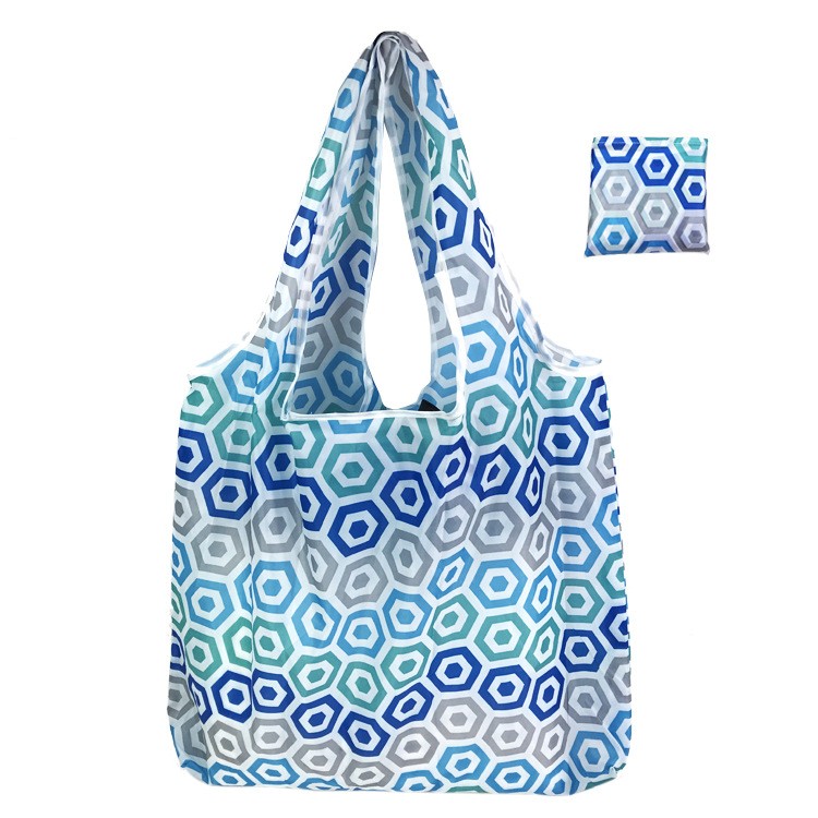 Floral Cloth Portable Shopping Bag Polyester Folding 190T