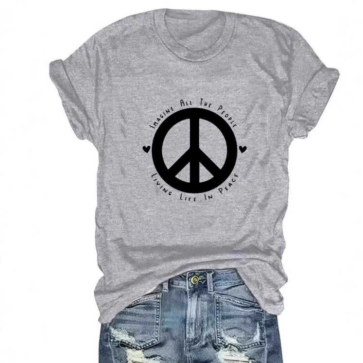 Cross-border Round Neck Fashionable Women's T-shirt