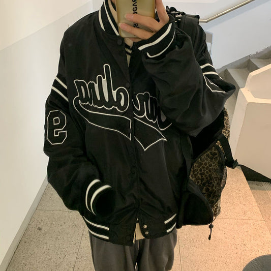 Women's Trendy American Baseball Jacket Loose Retro
