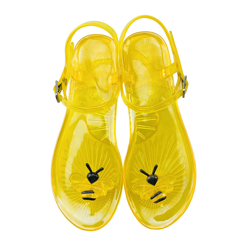 Women's Non-slip Soft Bottom Jelly Sandals Pineapple Beach