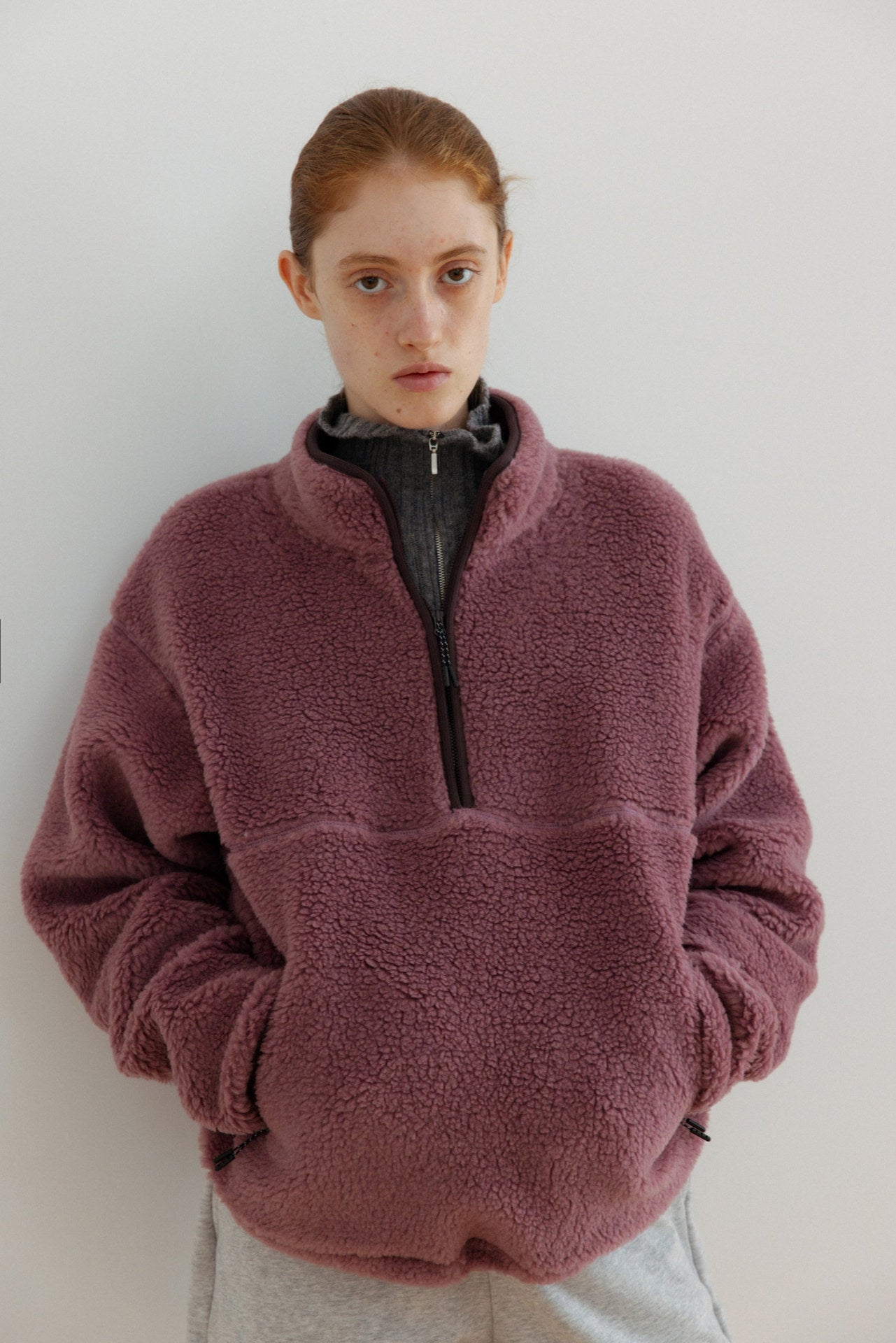Wool Polar Fleece Casual Stand Collar Turtleneck Sweater