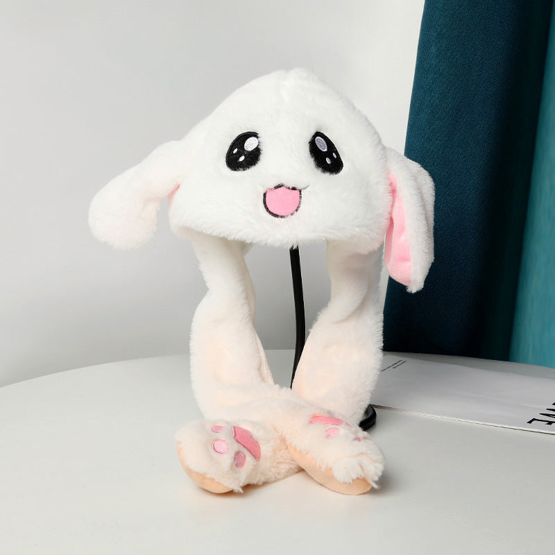 Warm Plush Moving Ear Hat
