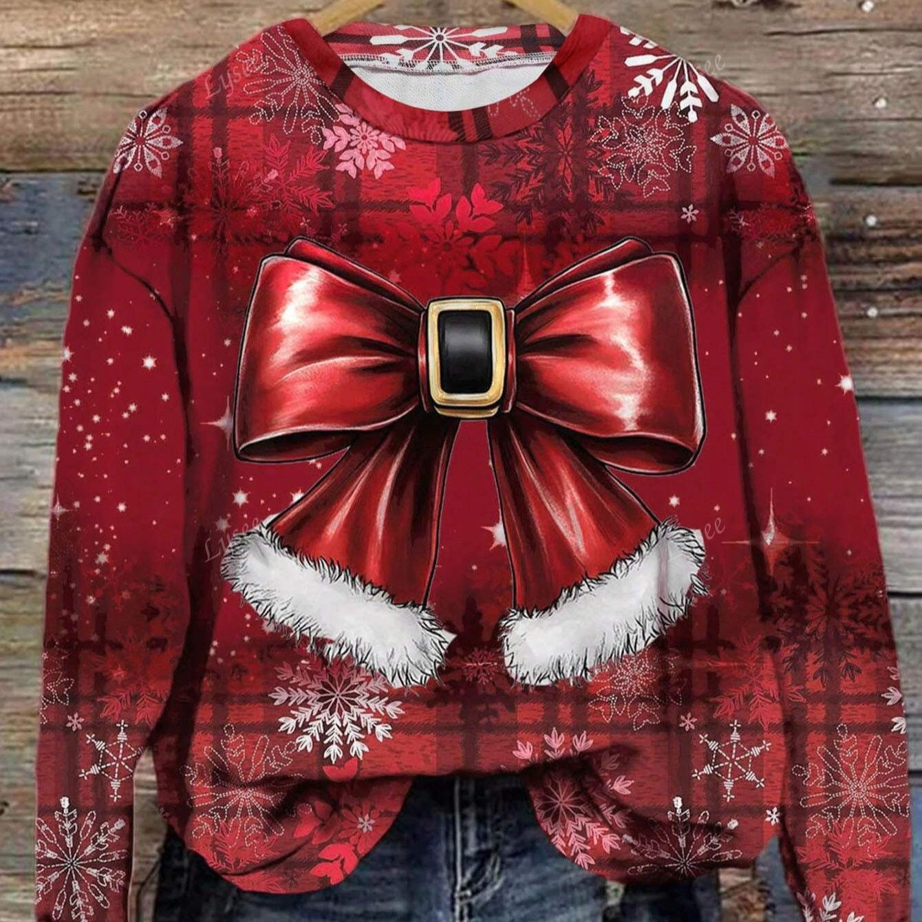 3D Digital Printing Women's Trendy Round Neck Sweater