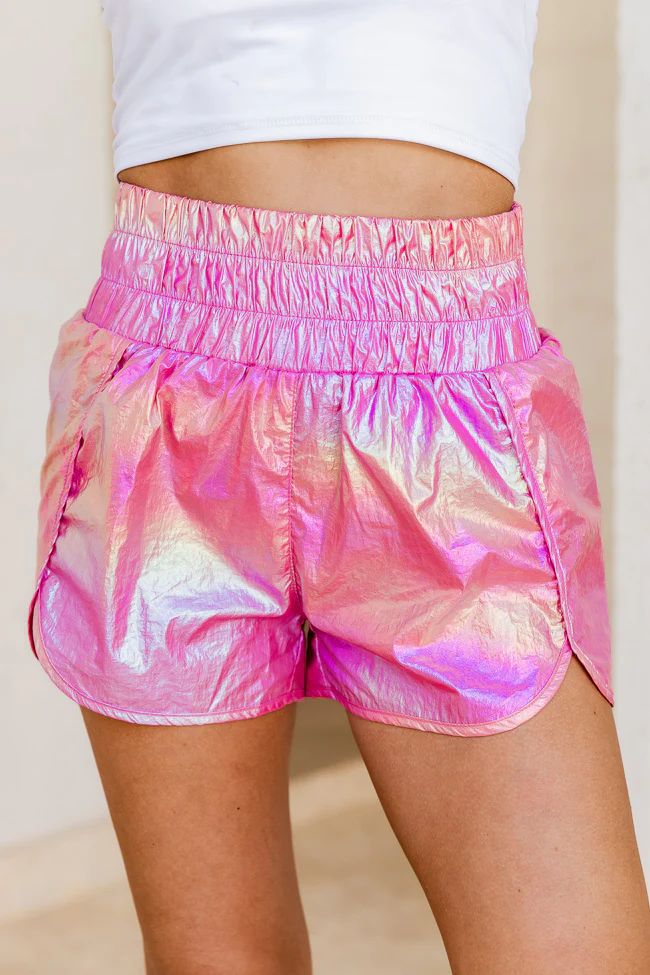 Fashion Trendy Elastic Waist Bright Shorts