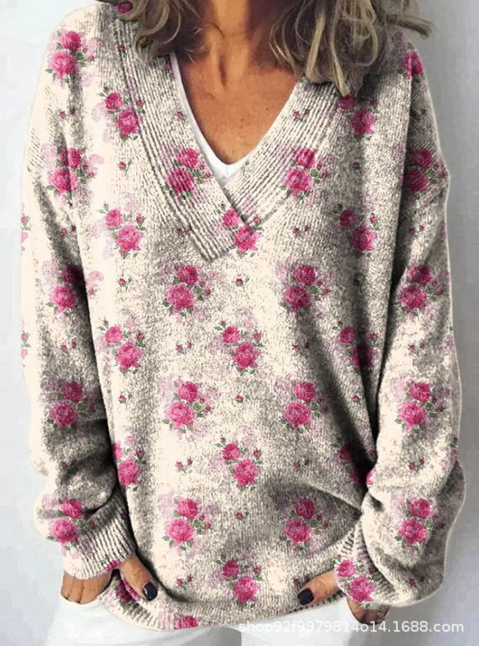 Animal Pattern Printed Casual Women's Sweater 3D