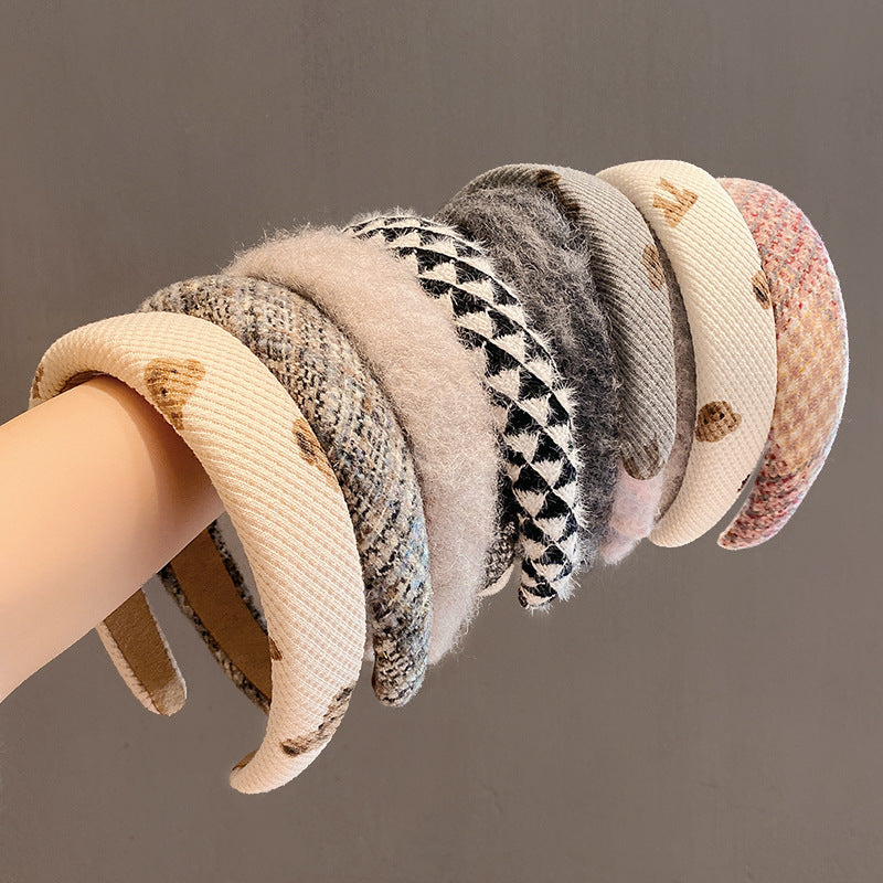 Hot Selling Retro French Style Plush Hair Band For Women