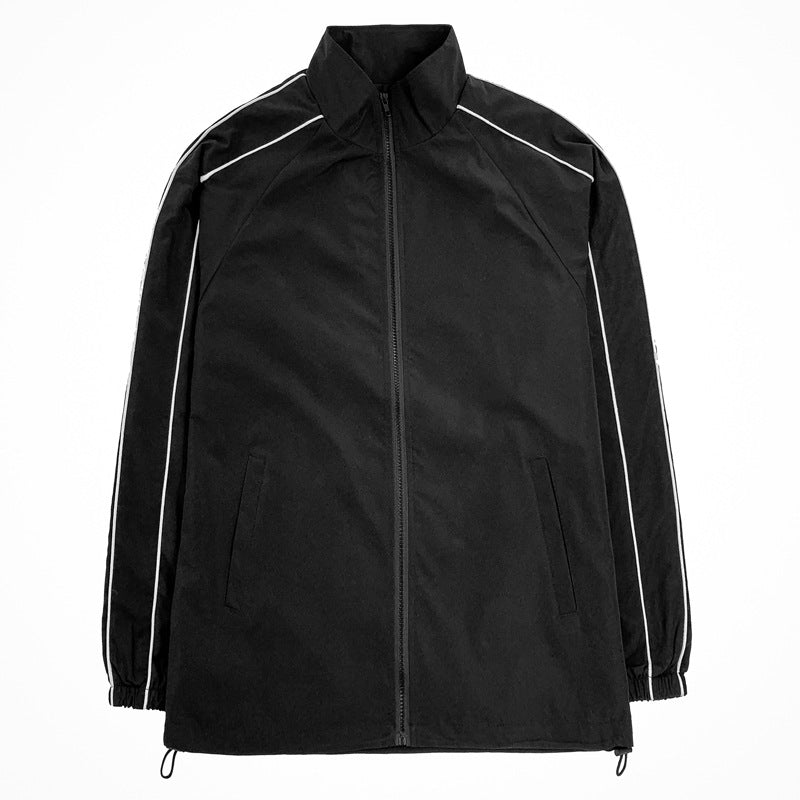 Men's Handsome Plus Size Loose Trend Sports Jacket Couples Stand-up Collar Jacket Men