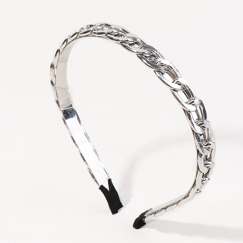 Big Chain Alloy Headband Simple Headband All-match