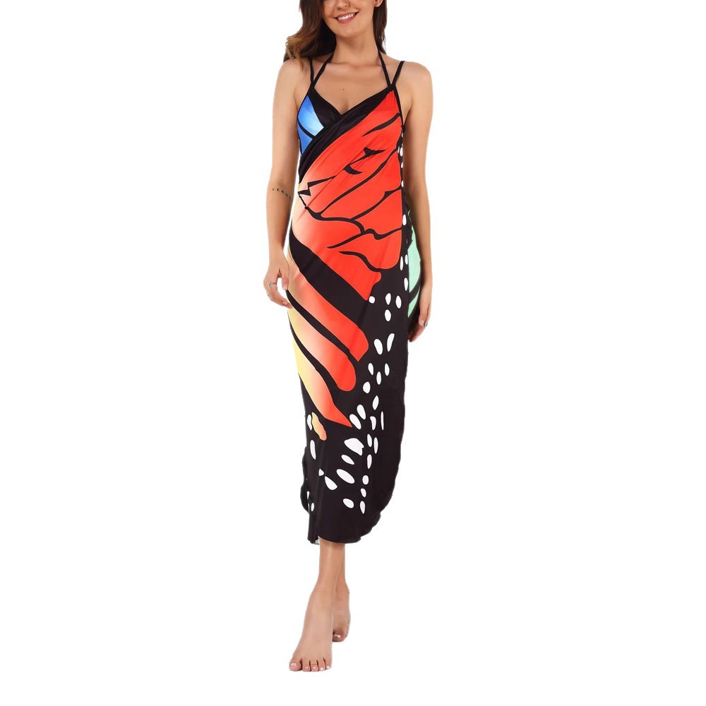 Printed Sexy Comfortable Beach Cover-Up Dress