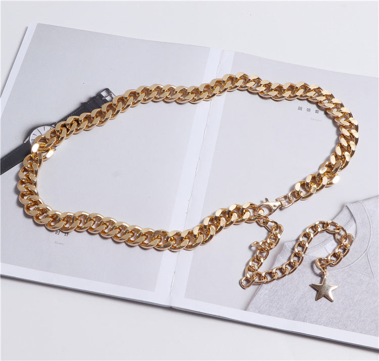 Skirt Shirt Fashion Simple And Versatile Waist Chain
