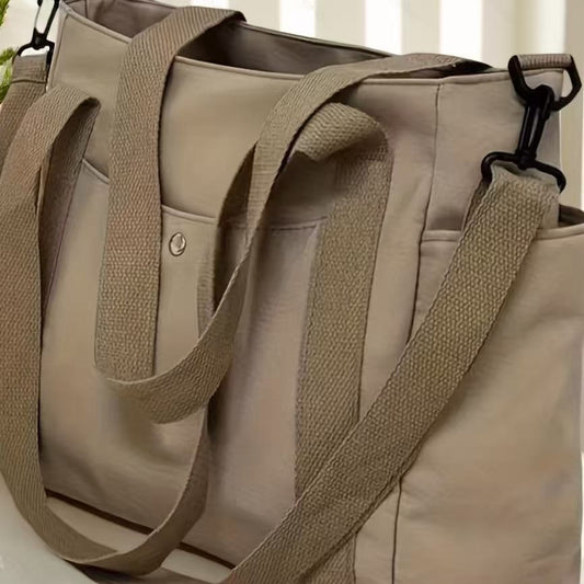 Stylish High-capacity Tote Shopping Bag That Can Be Carried By Hand Or Worn As A Crossbody Bag